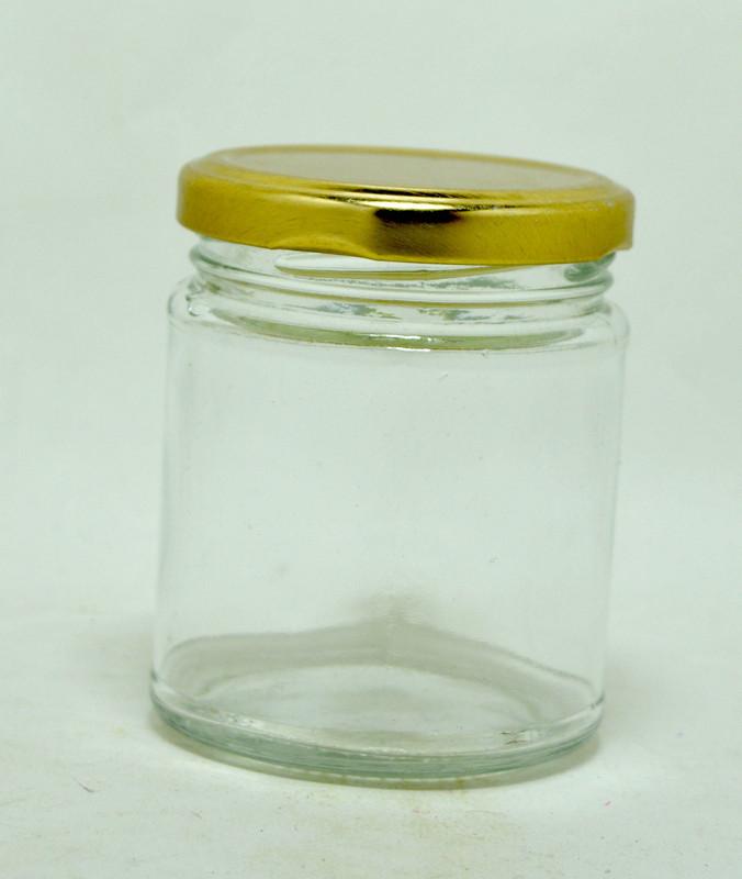 Glass jar/Cake Jar for craft and DIY  - 250 ml - 2 Pcs