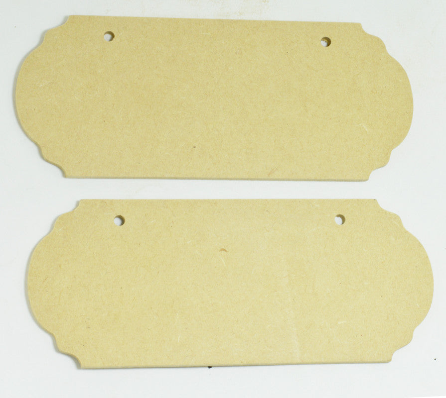 Premium Quality Raw MDF Name plate round edges - 1 pair