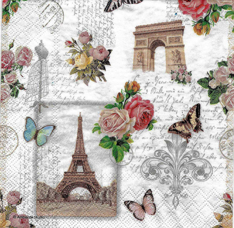 Decoupage-Tissue-Eiffel-Tower-in-white-Background-1-Pc