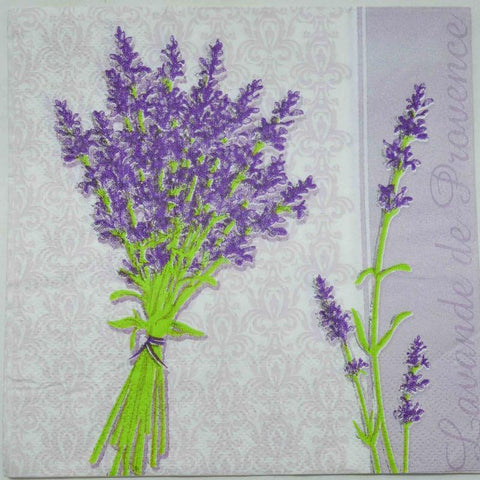 Decoupage Napkin/Tissue - Lavender Flowers - 1 Pc