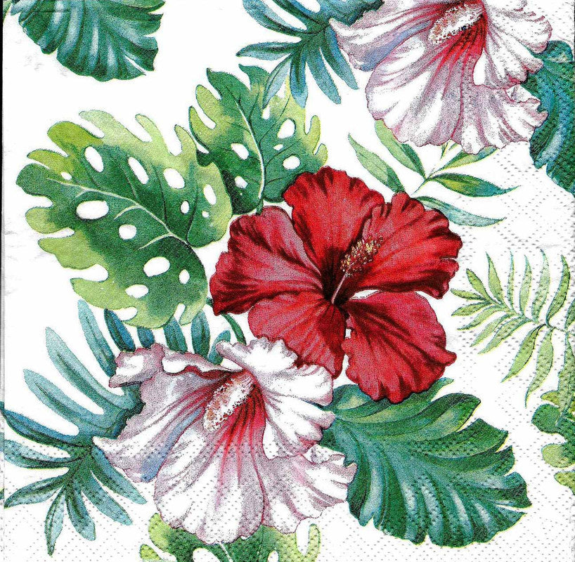 Decoupage-Tissue-Red-Hibiscus-Flower-in-wite-Base-1-Pc