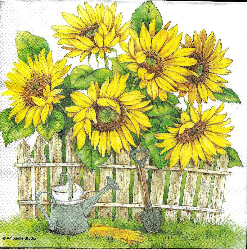 Decoupage-tissue-Boquet-of-sunflowers