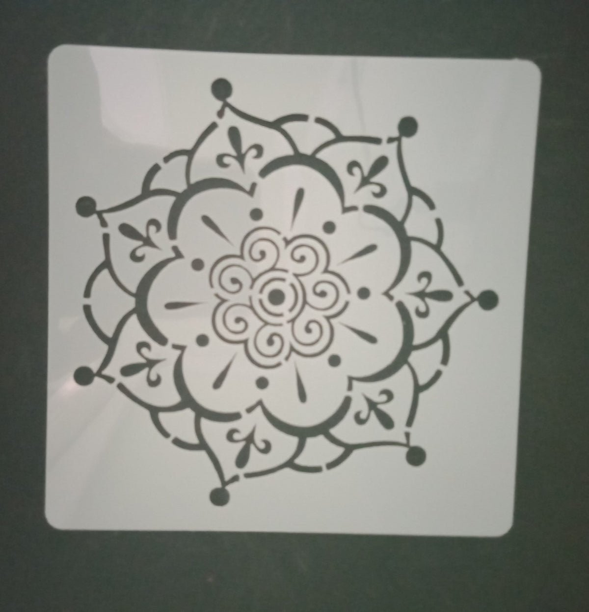 Stencil for art and craft - Mandala Art - Size 5*5 inch - 1 Pc.
