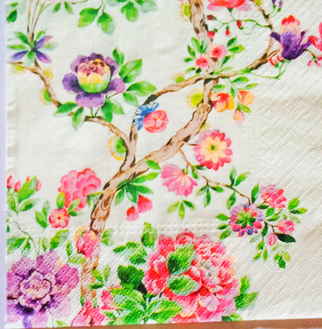 Decoupage Napkin/Tissue - Flower on branches - 1 Pc
