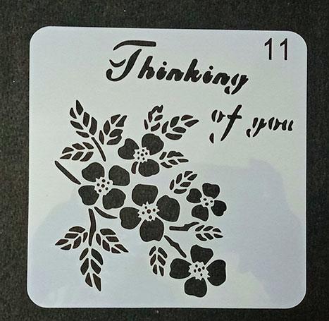 Art & Craft Stencil  - Thinking of You -  size 5*5 inch - 1 P c