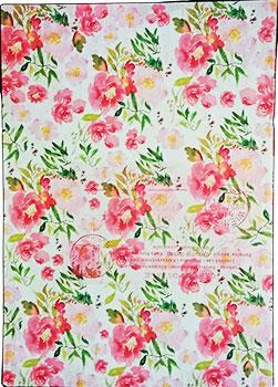 Decoupage Paper - Pink Flowers in green base - Size A4 - 2 sheets