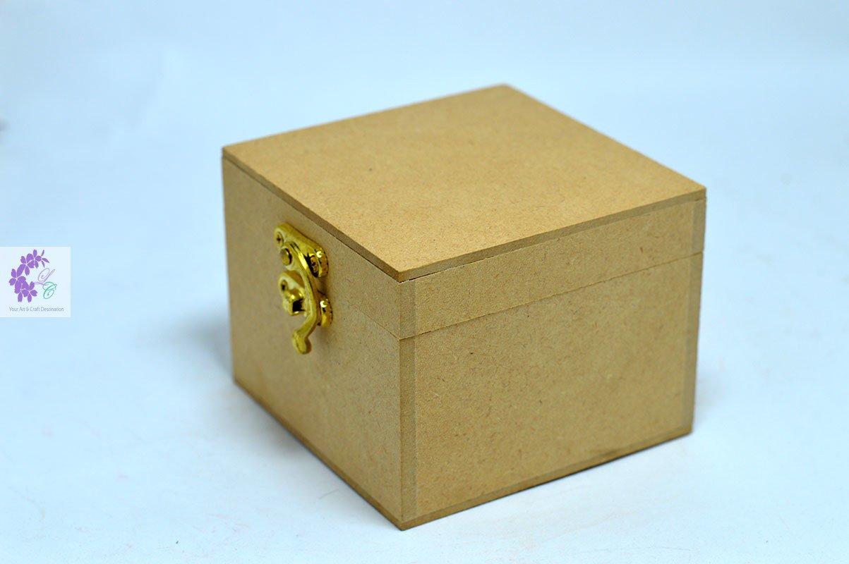 Premium Quality Raw MDF Wooden Box 6*6*3 Inch - 1 Pc