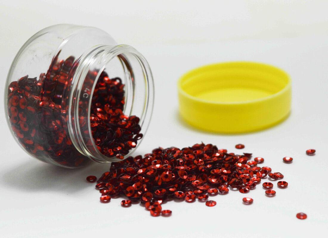 Shaker elements - Ruby red for crafting - 15 gm