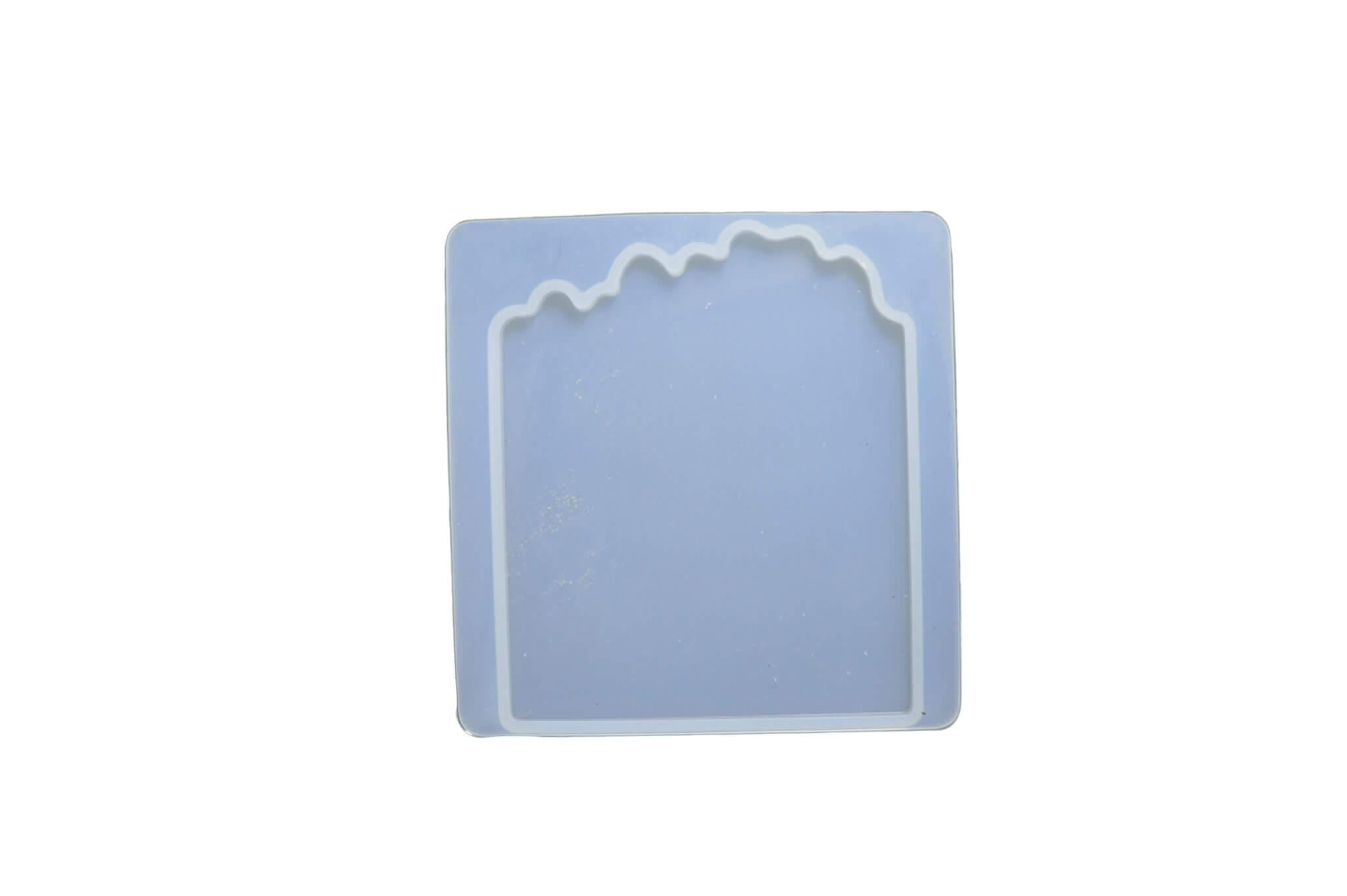 Silicone Mould for resin art coaster - agate rectangular shape - 1 Pc