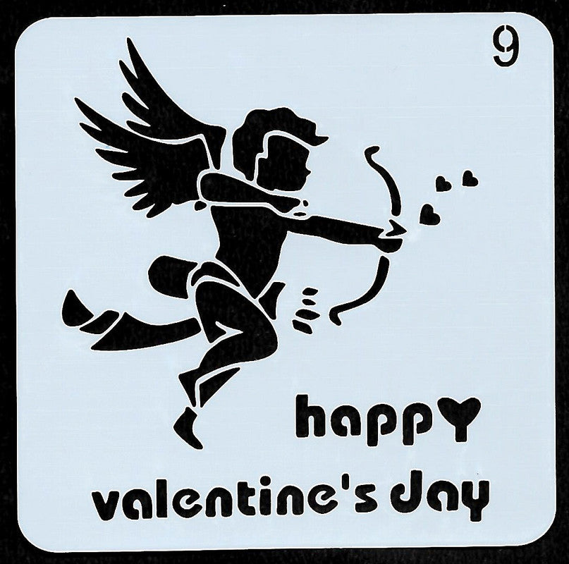 Stencil for art and craft -5*5 inch - Cupid -1 Pc