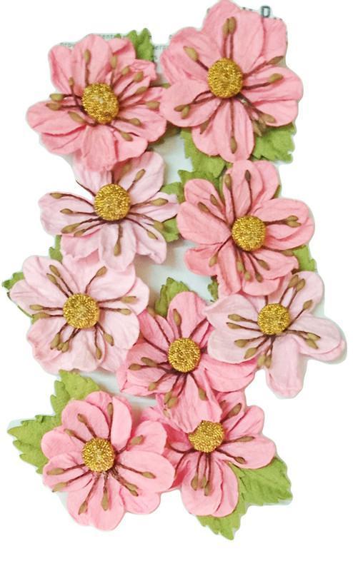 Handmade Flower -  pink flowers  for craft and DIY projects