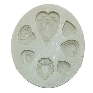 Silicon mold - heart shapes - 1 Pc